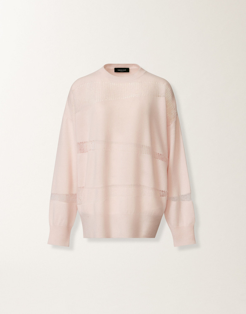 Sweater in Platinum and mohair 1