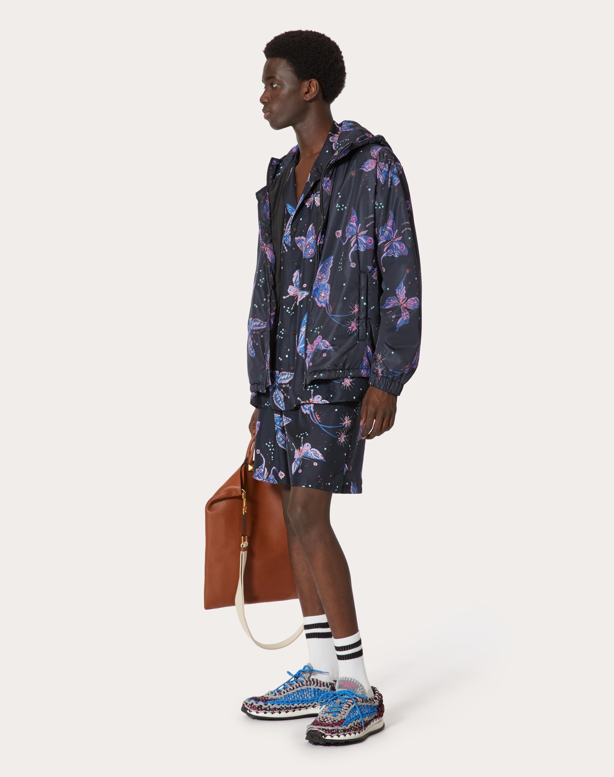 NYLON WINDBREAKER WITH VALENTINO UTOPIA BUTTERFLY PRINT - 2