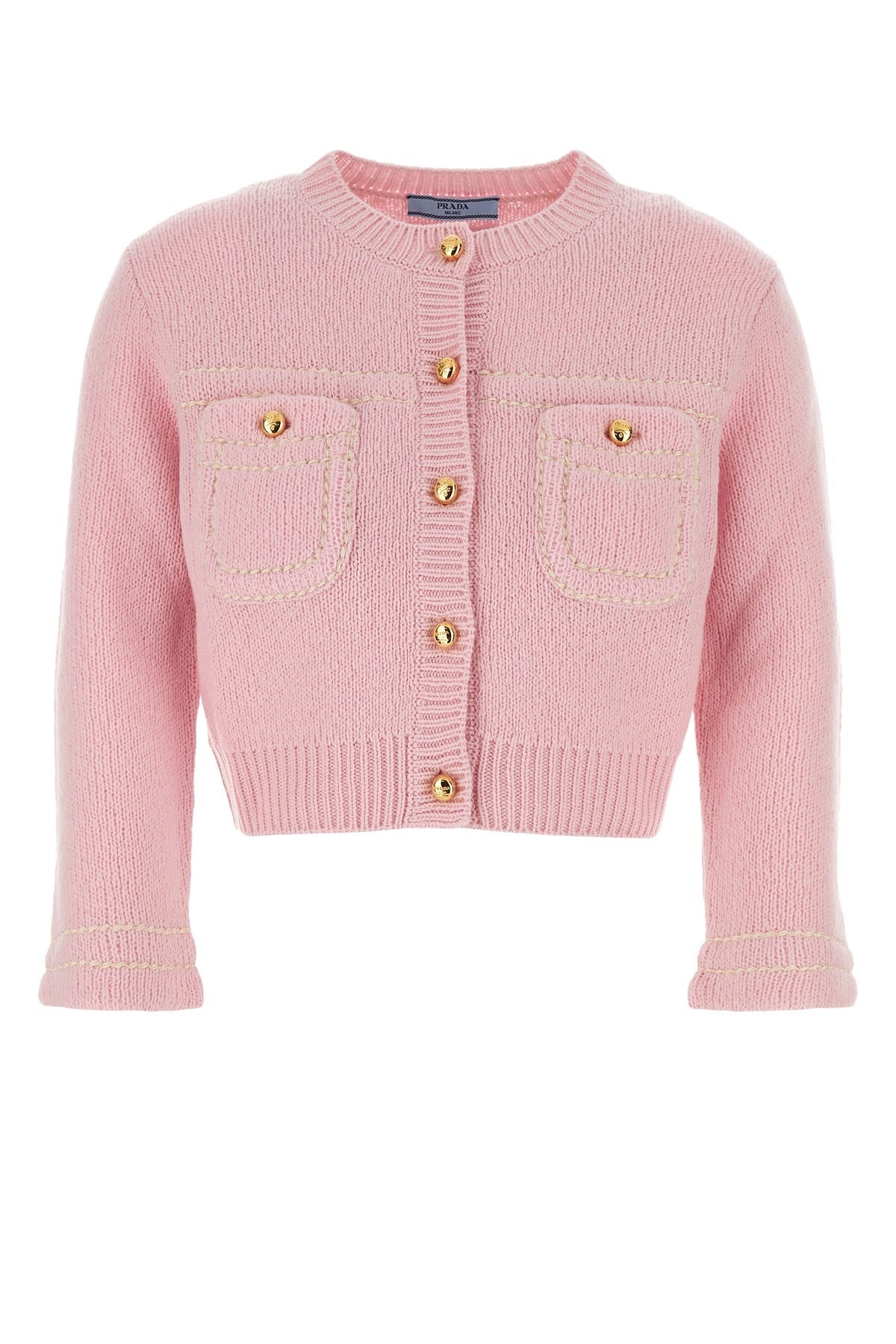 【送料&関税込】Prada Skin Pink Cashmere Blend Vest Ivory Wool And Cashmere Down Vest | PRADA