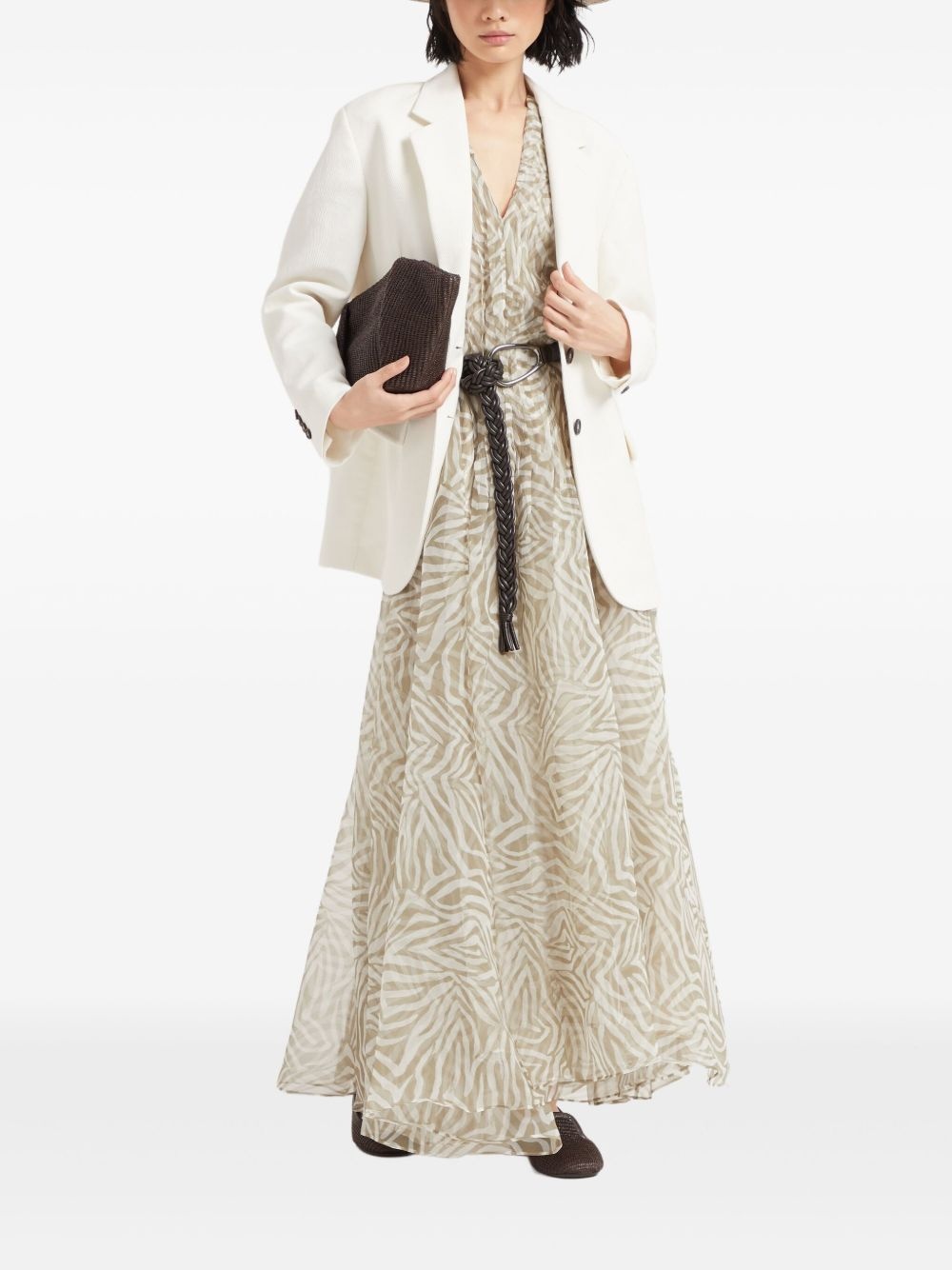 printed silk dress - 2