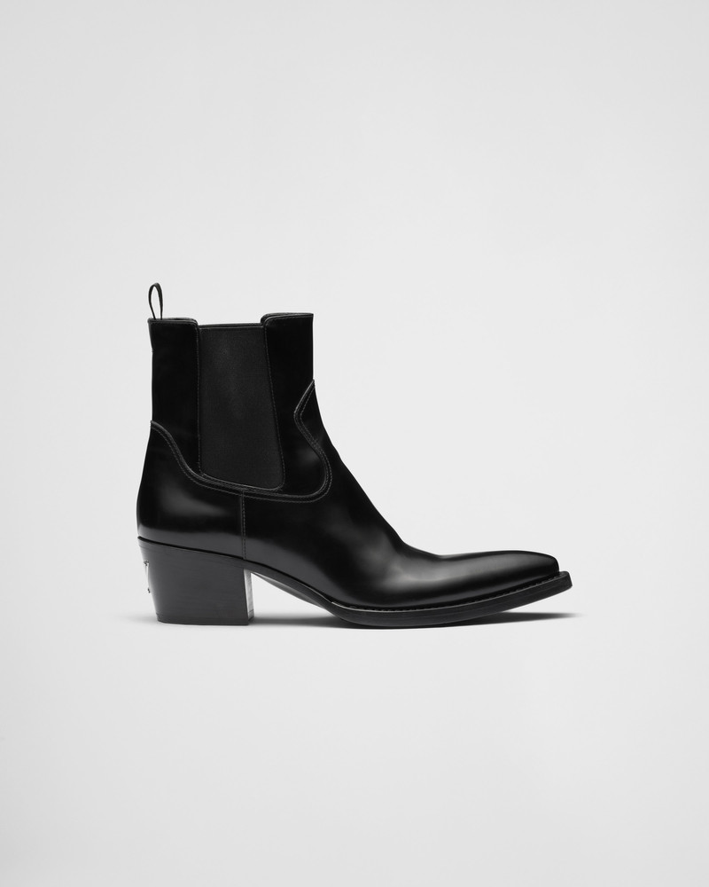 Prada Brushed leather boots outlook
