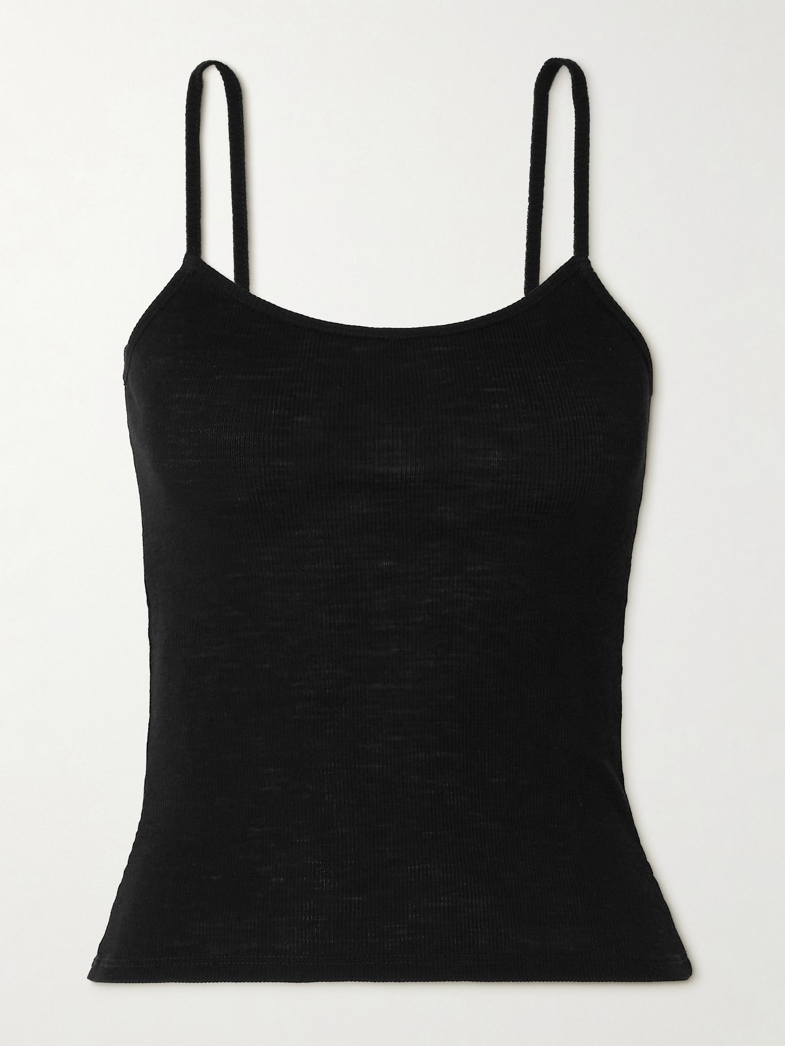 Baby ribbed merino wool camisole Black - 1