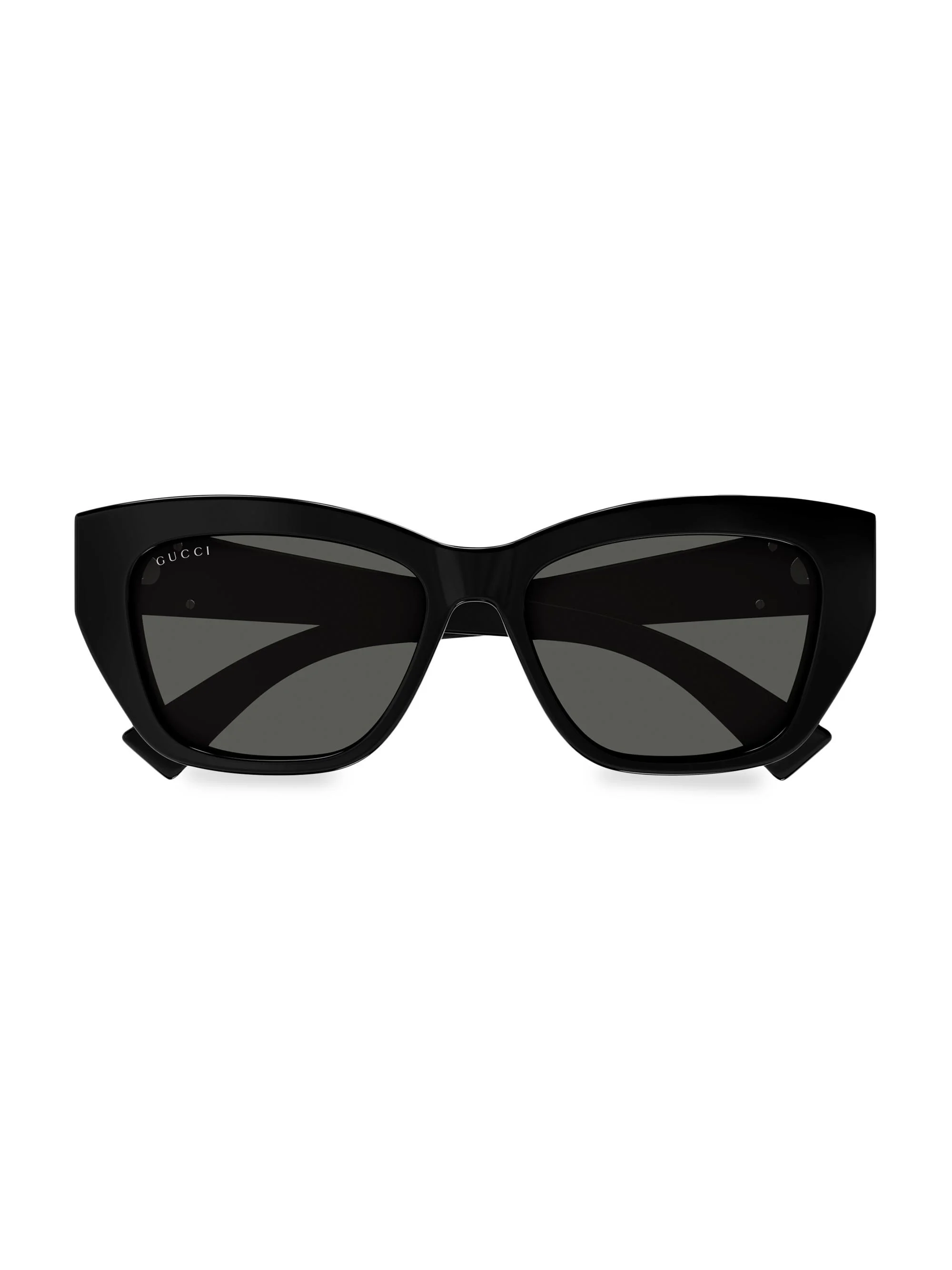 Women's GG Muse 55MM Cat-Eye Sunglasses - Black Silver Black - 1
