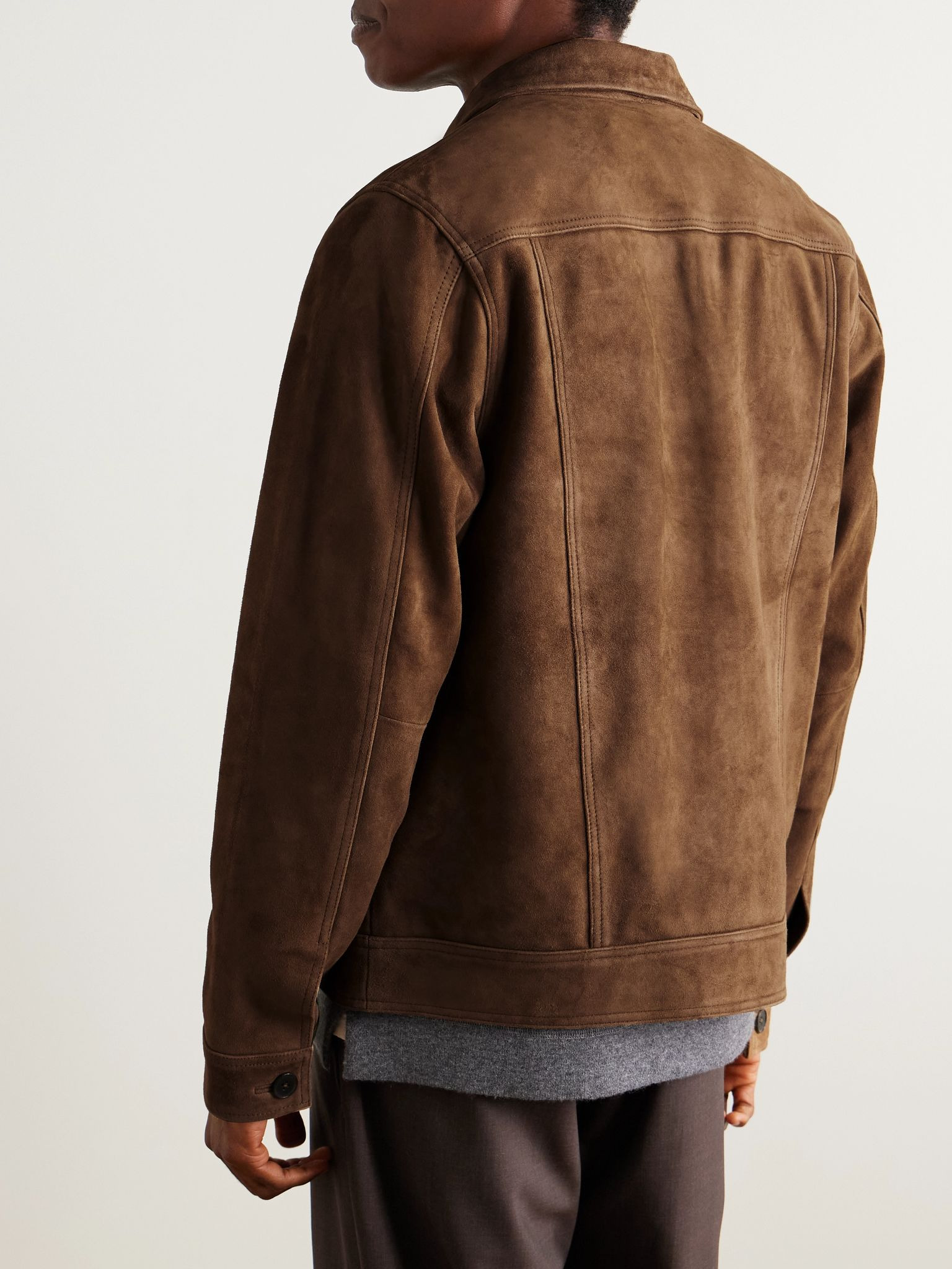 Lazlo Suede Jacket Brown - 3