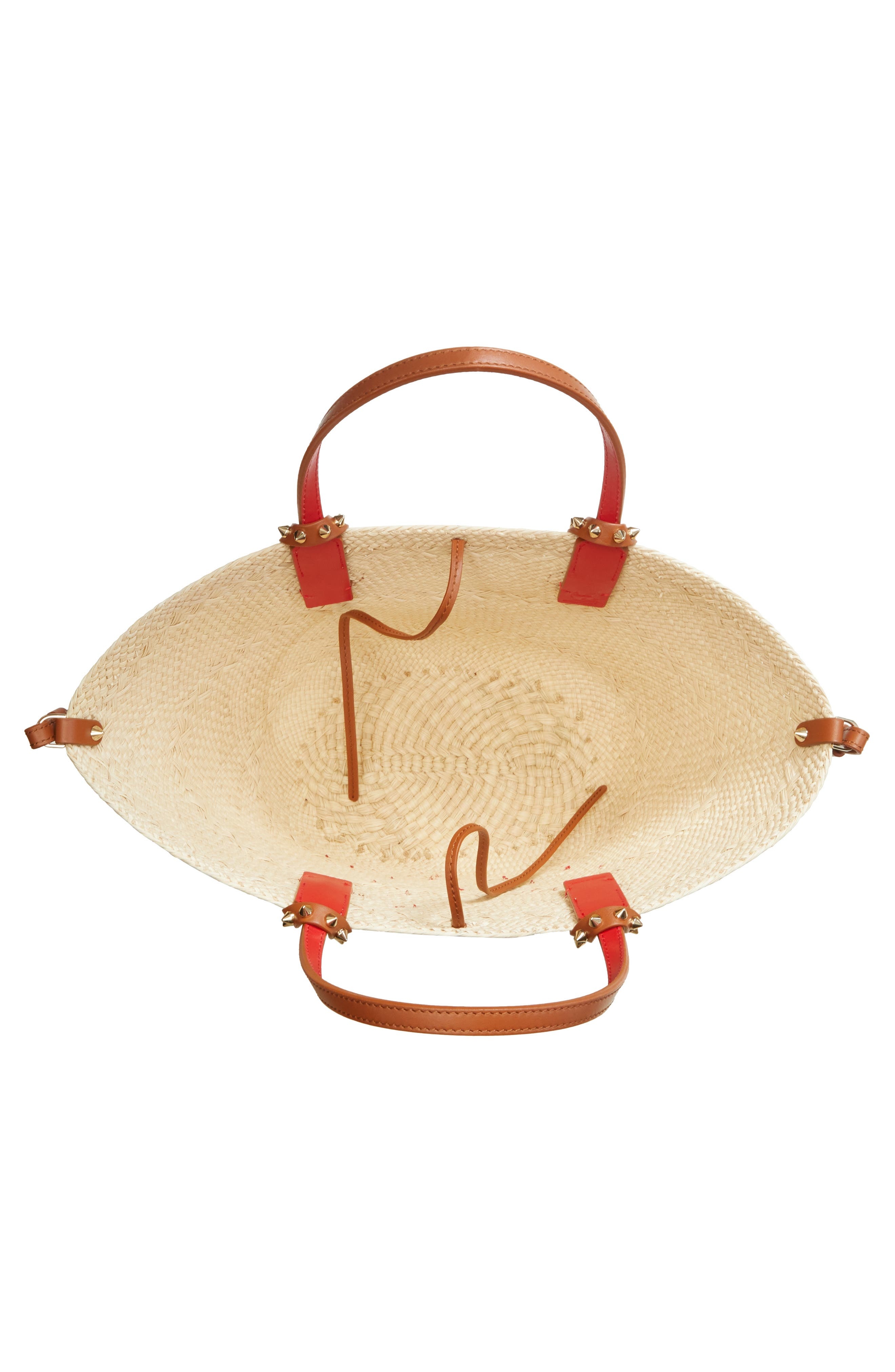 Christian Louboutin Mini Cabata Raffia Basket Tote in Natural/Cuoio at Nordstrom - 3