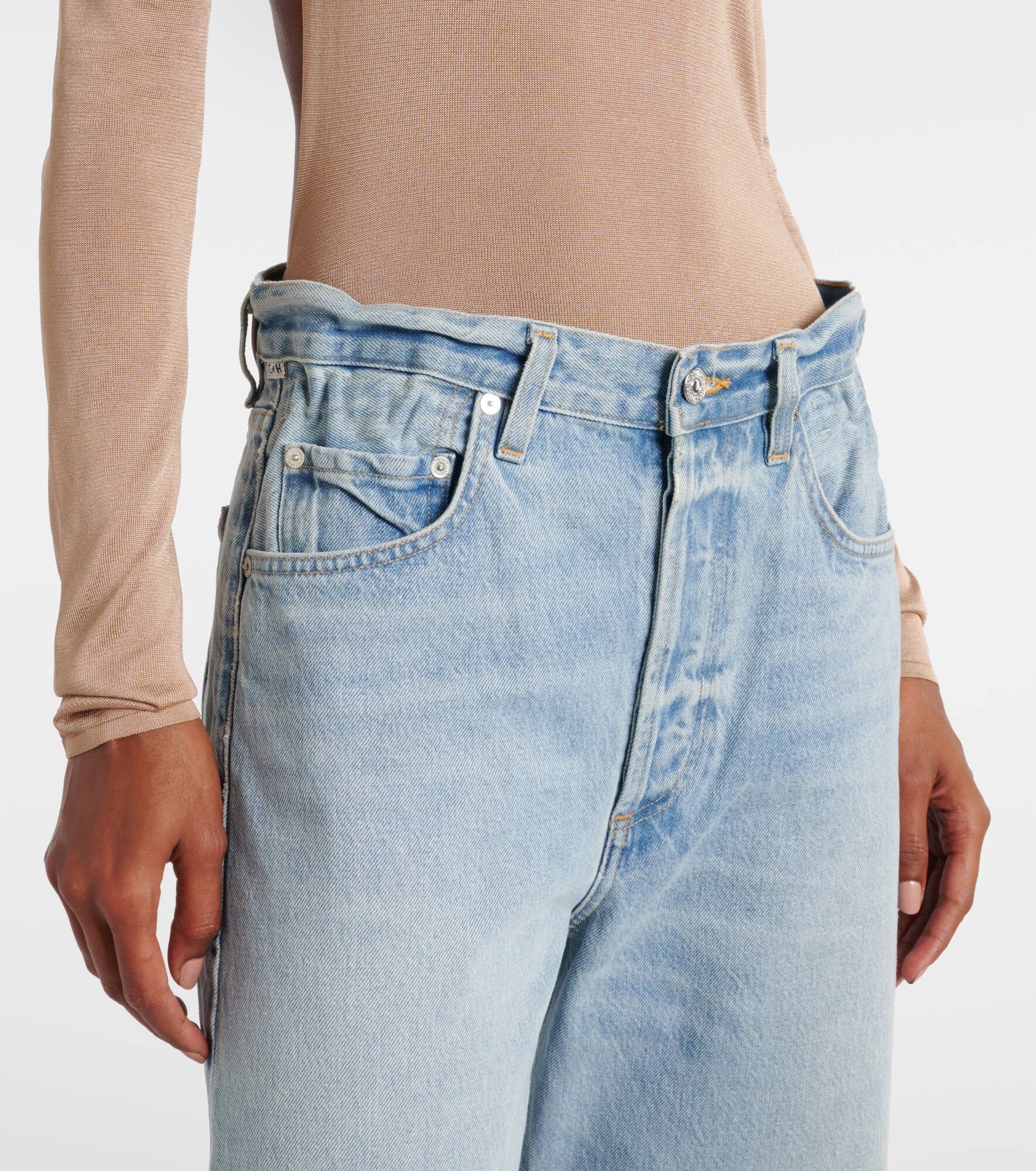 Gwendoline Scrunch high-rise wide-leg jeans - 4