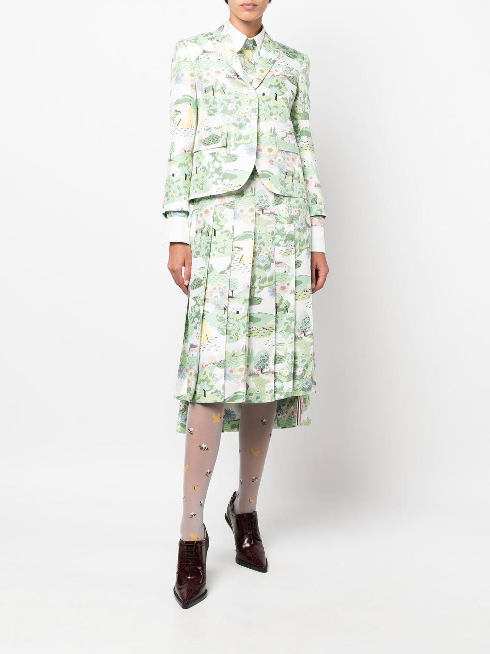 floral-print silk shirt - 2