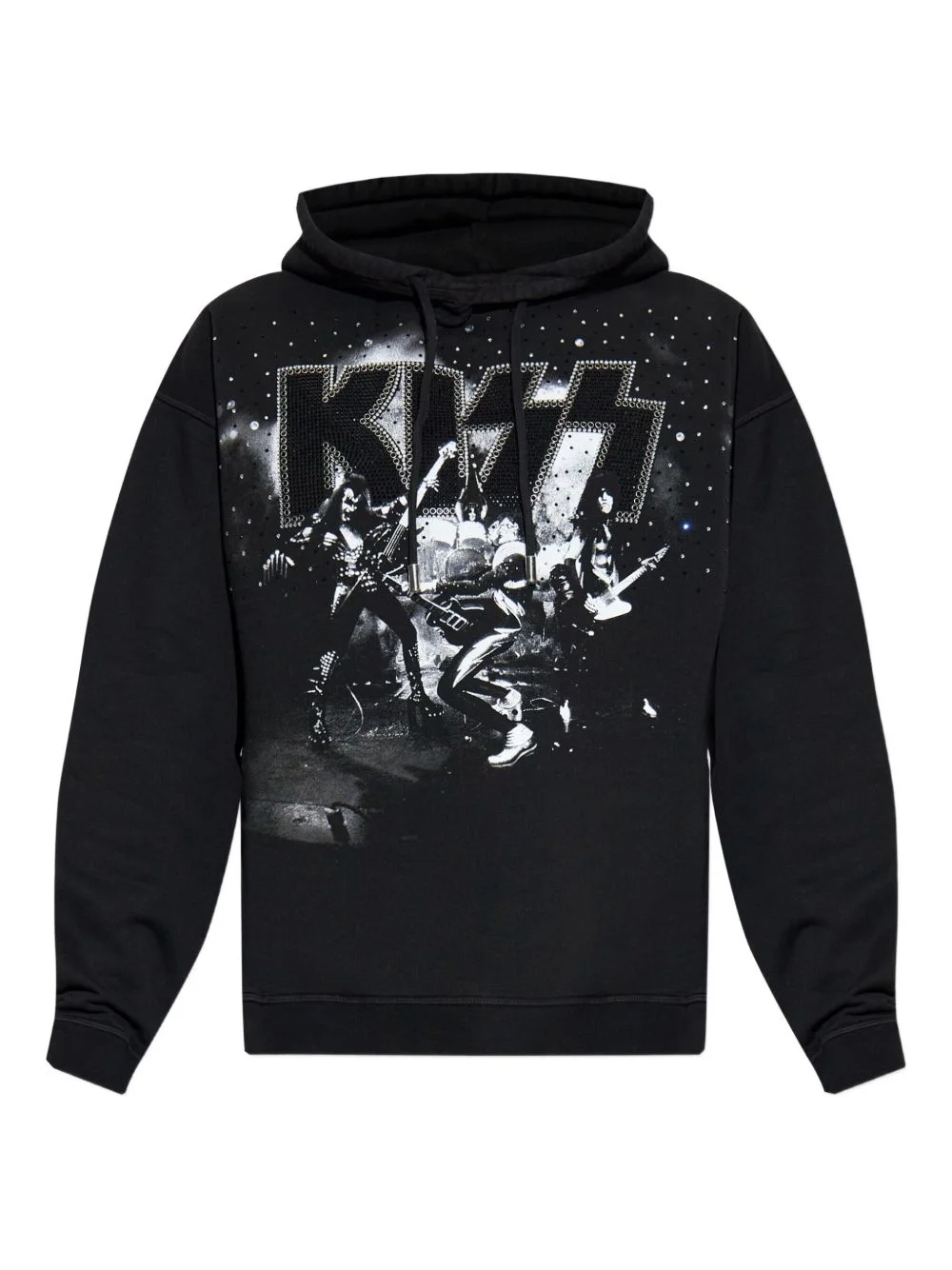 x Kiss embellished graphic hoodie - 1