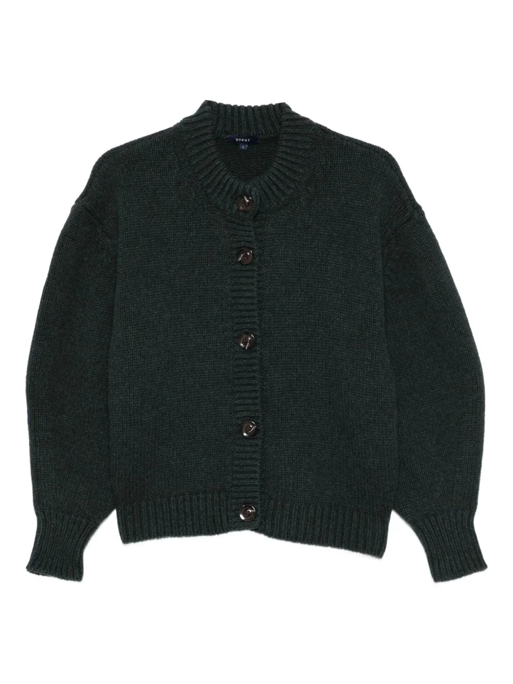 Leonard button-front merino-wool cardigan - 1
