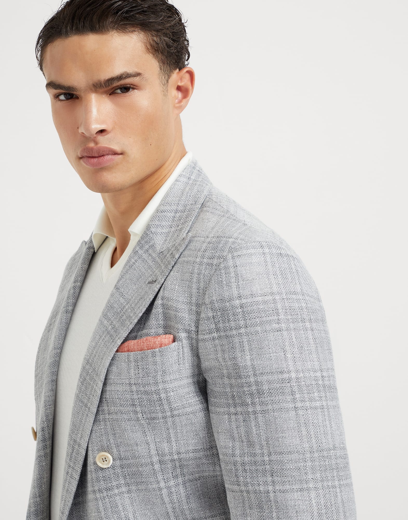 Silk pocket square with printed logo - 3