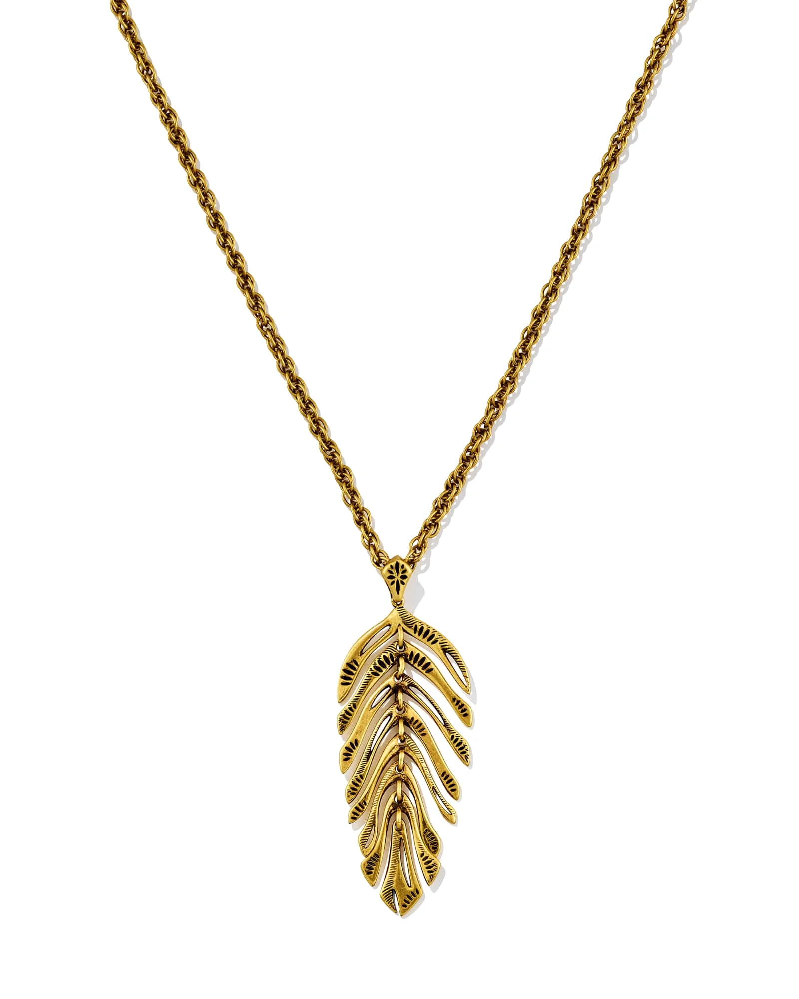 Calliope Vintage Gold Short Pendant Necklace - 1