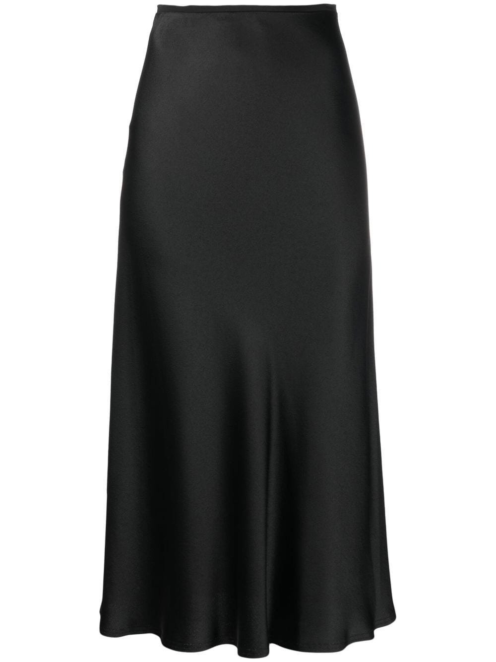 bias-cut satin midi skirt - 1