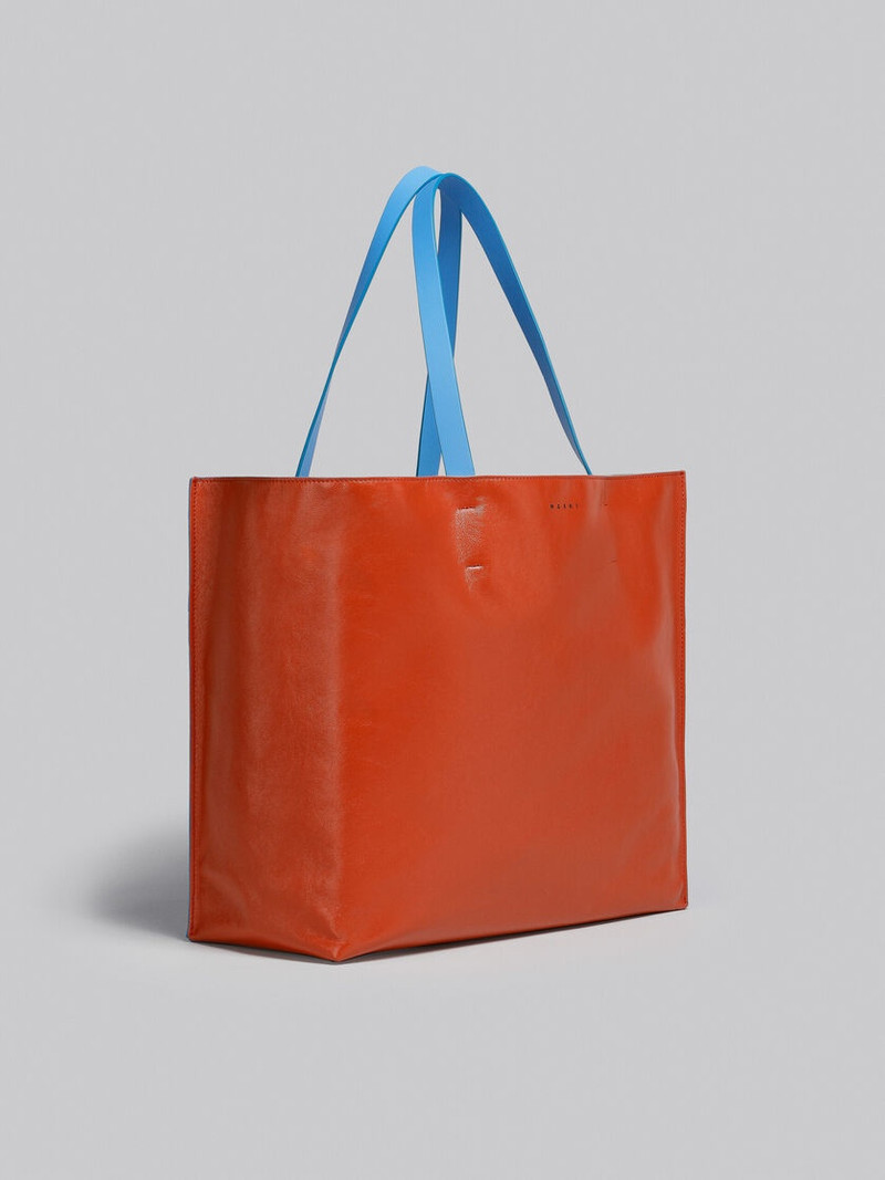 MUSEO SOFT BAG IN BROWN AND BLUE LEATHER 6
