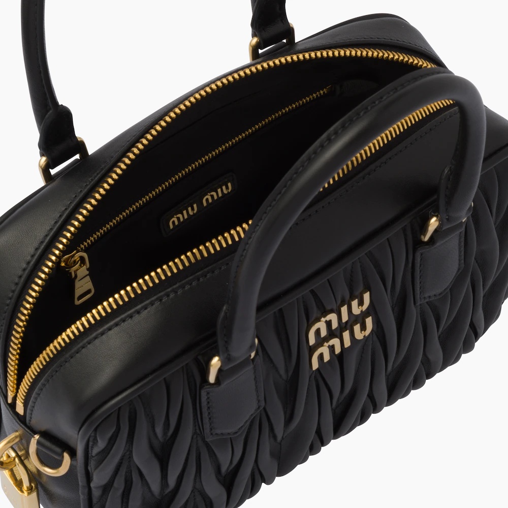 Matelassé nappa leather top-handle bag - 7