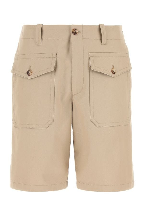 Cappuccino cotton bermuda shorts - 1