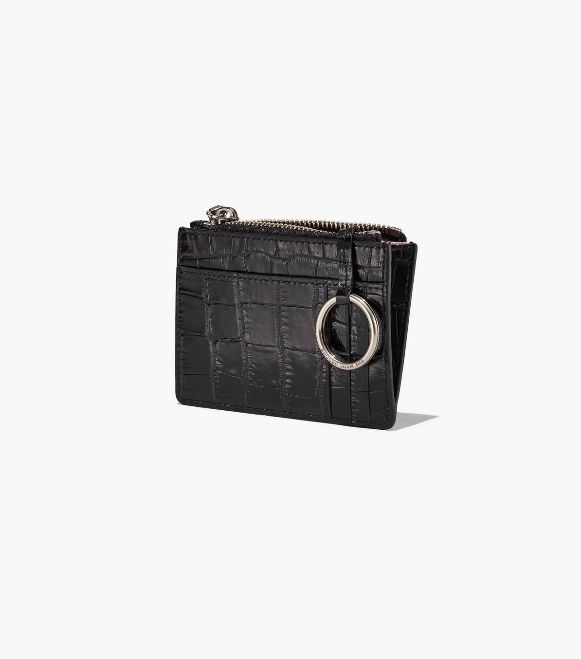 THE CROC-EMBOSSED TOP ZIP MULTI WALLET - 2