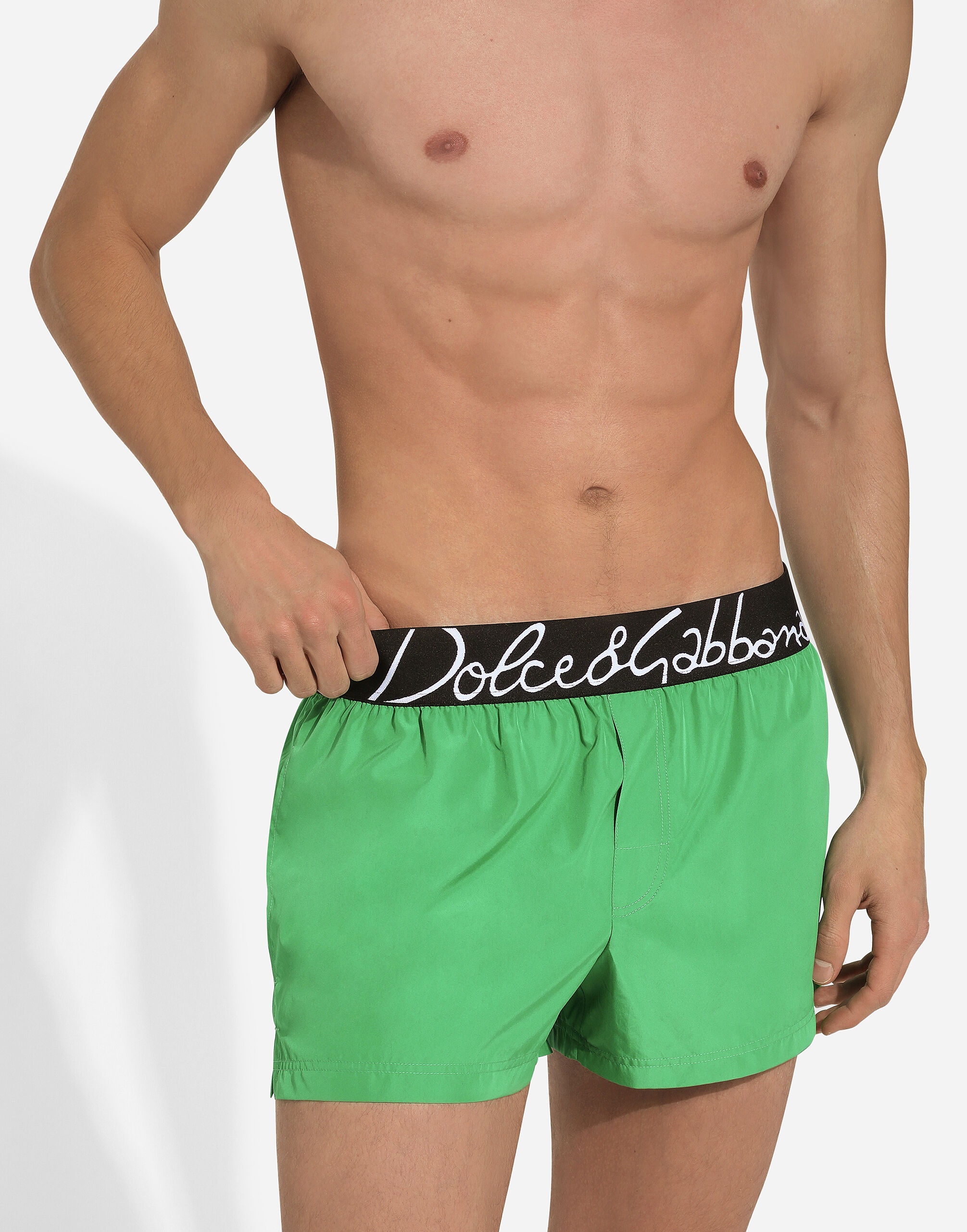 Short swim trunks with Dolce&Gabbana logo - 2