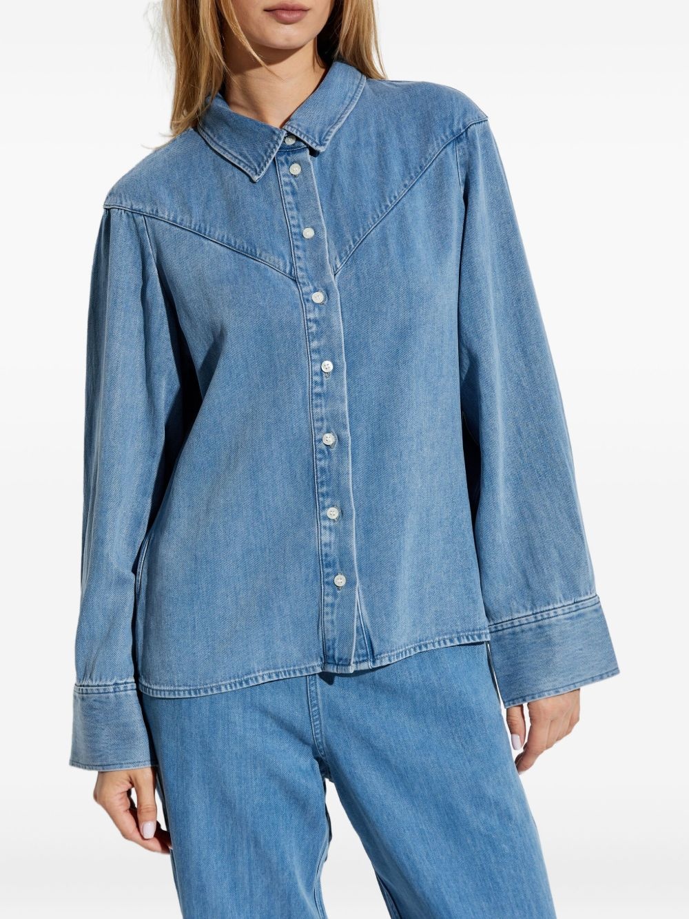 Samos denim button-up shirt - 3