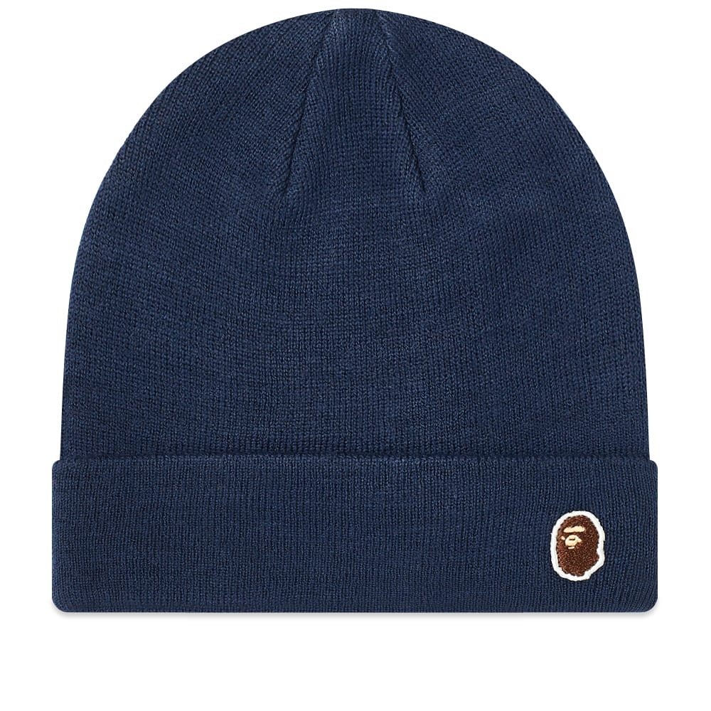 A Bathing Ape Ape Head One Point Knit Cap - 1