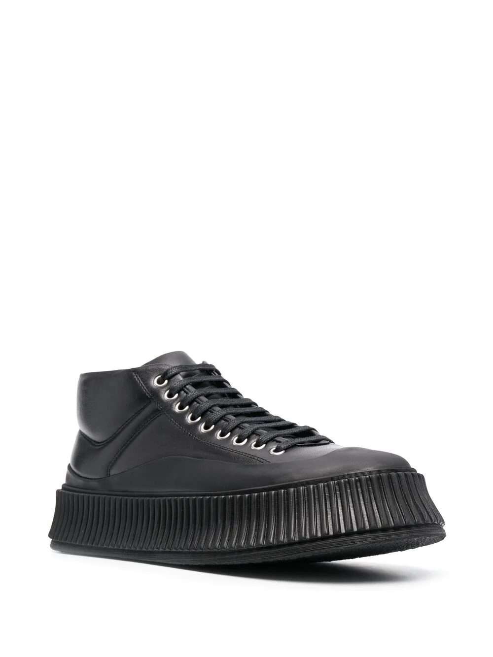 ribbed mid-top sneakers - 2