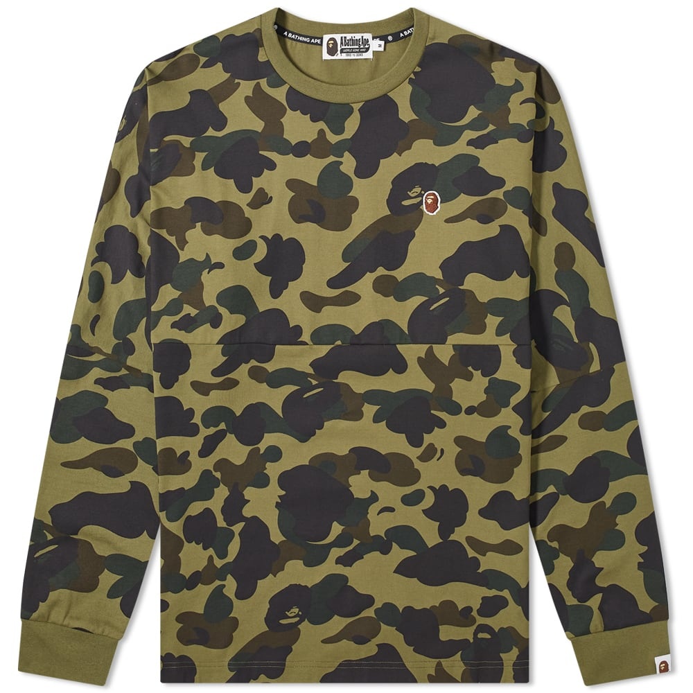 A Bathing Ape Long Sleeve 1st Camo Relaxed Tee - 1