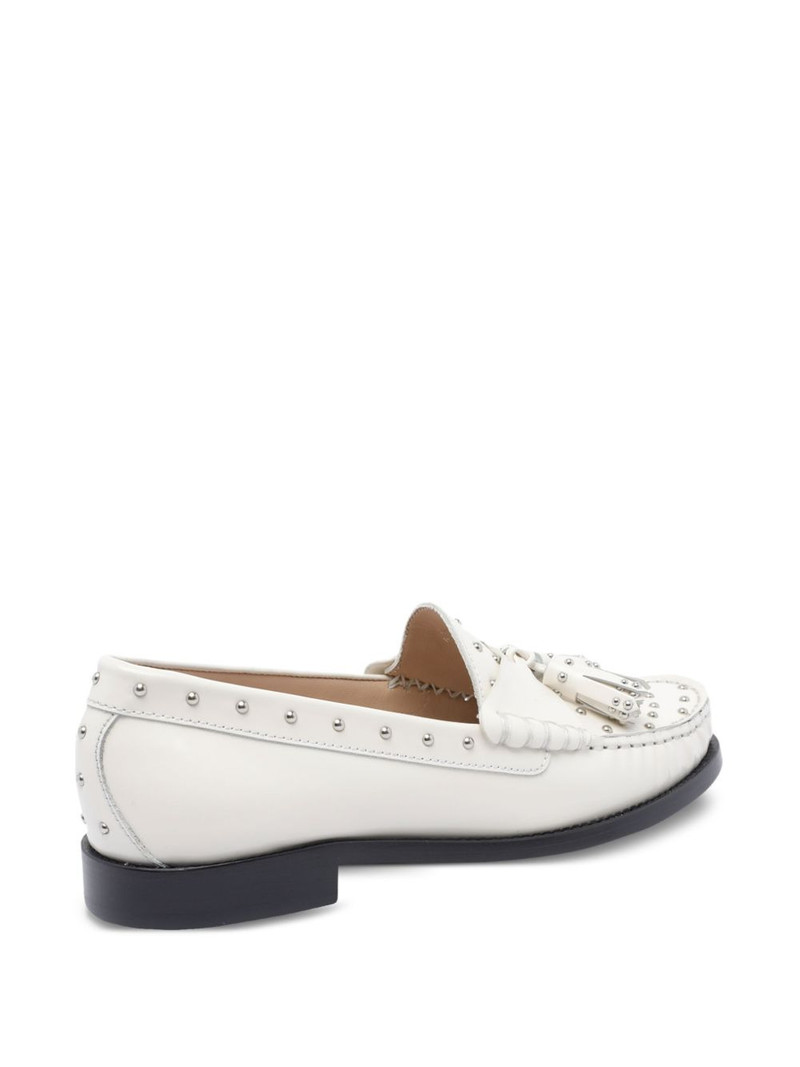 Stuart Weitzman tassel-embellished studded loafers outlook