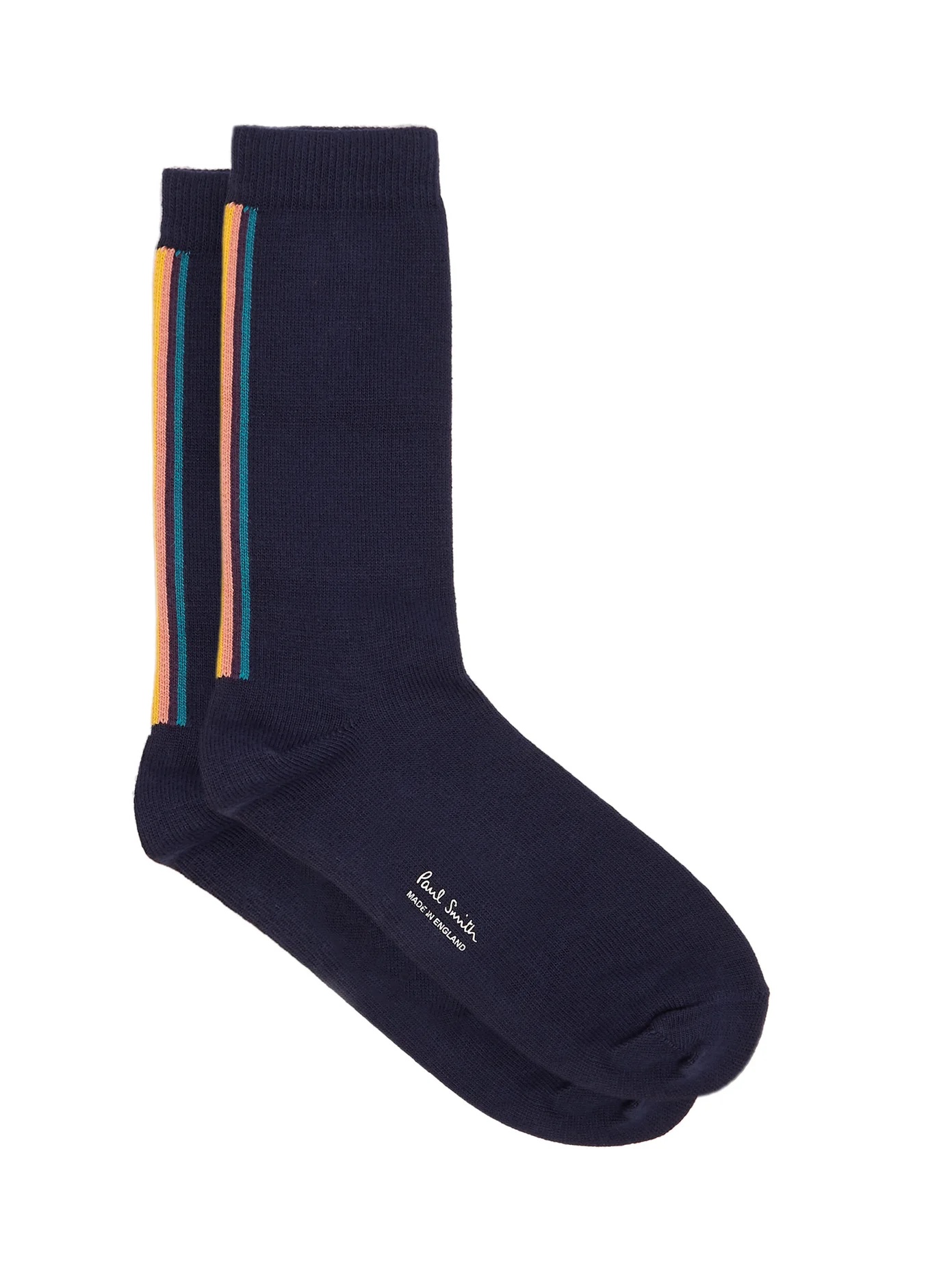 Artist-stripe intarsia stretch-cotton socks - 1