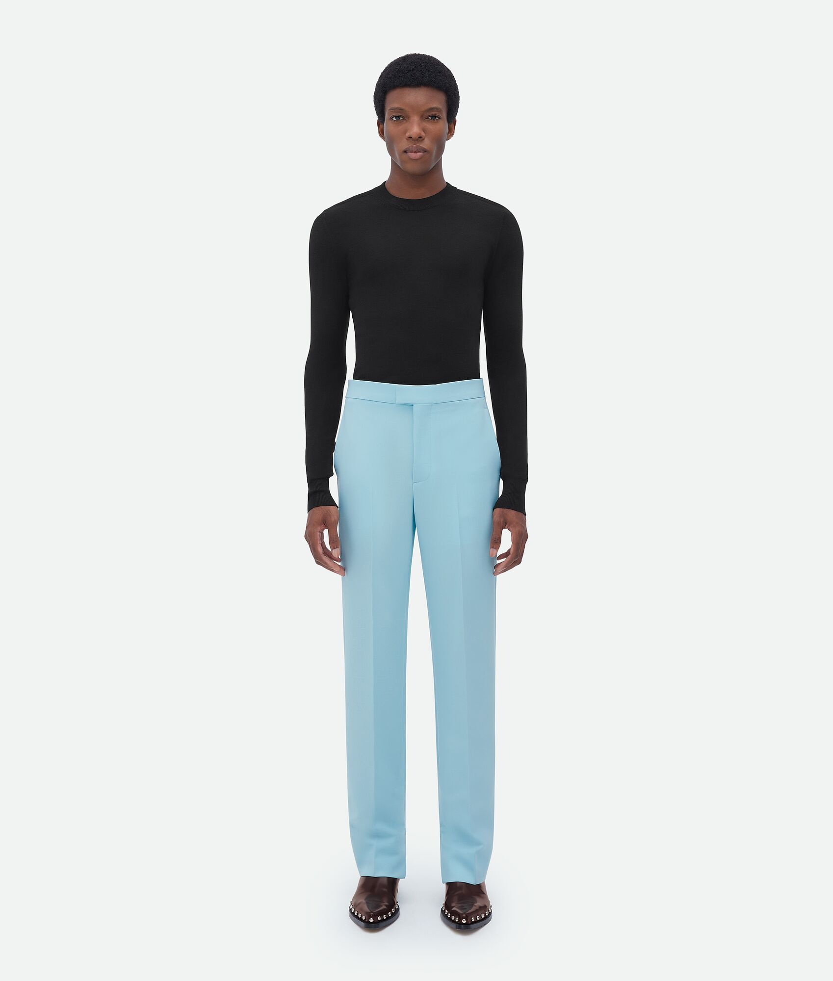 Bottega Veneta Slim Leg Grain De Poudre Pants | REVERSIBLE