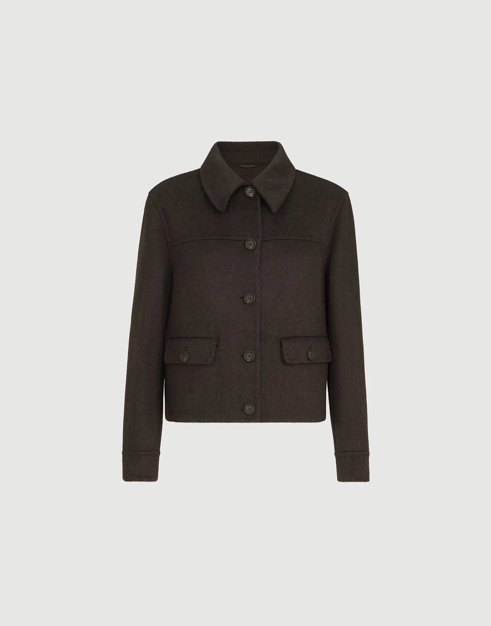 Hand-crafted outerwear jacket in cashmere beaver double cloth with monili - 1