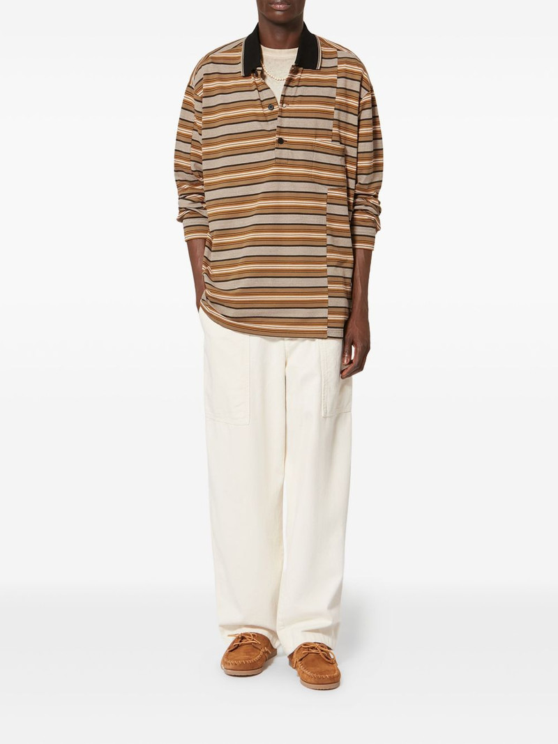 Isabel Marant Plastron striped polo shirt outlook