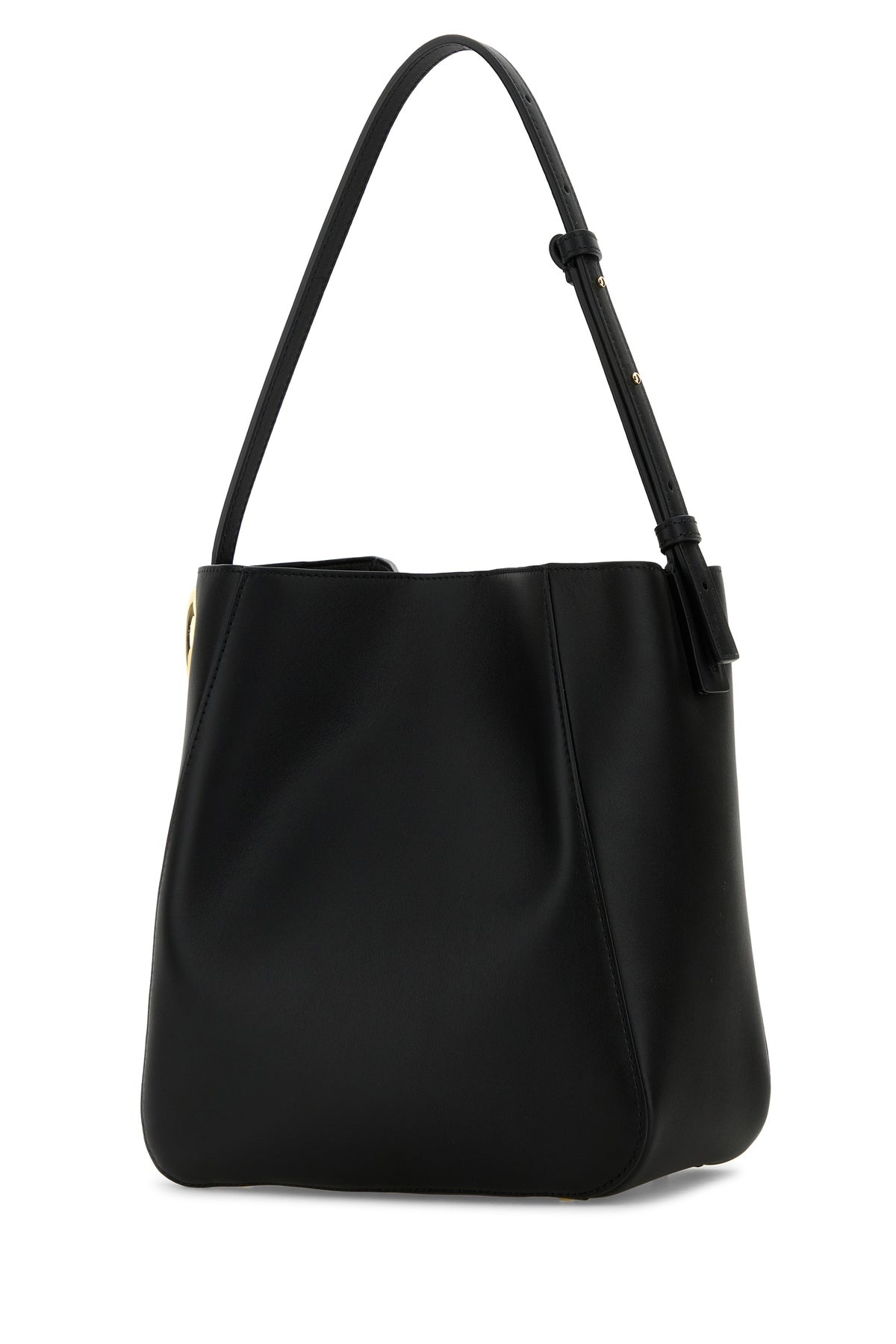 Black leather VLogo bucket bag - 2