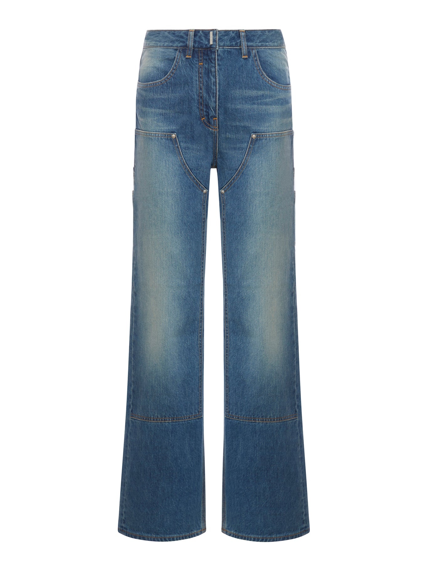 デニム・ジーパン GIVENCHY FW24 Oversize jeans (BW514A5Z1F 402) Givenchy OVERSIZED JEANS IN DENIM WITH PATCHES | suitnegozi