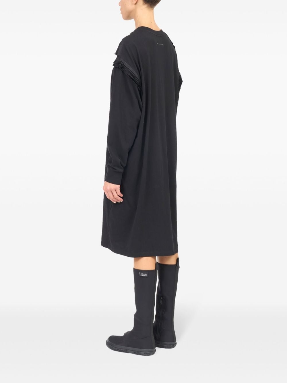 long-sleeve midi dress - 5