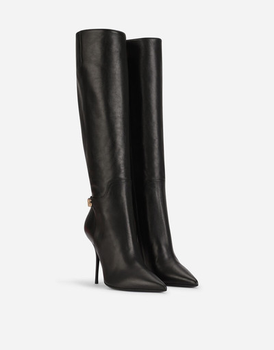 Dolce & Gabbana Calfskin boots with DG logo outlook