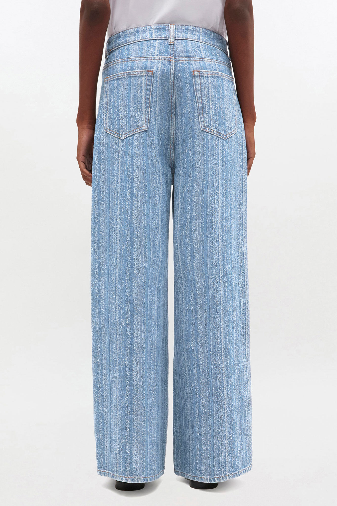 STRIPED BAGGY JEANS - 4