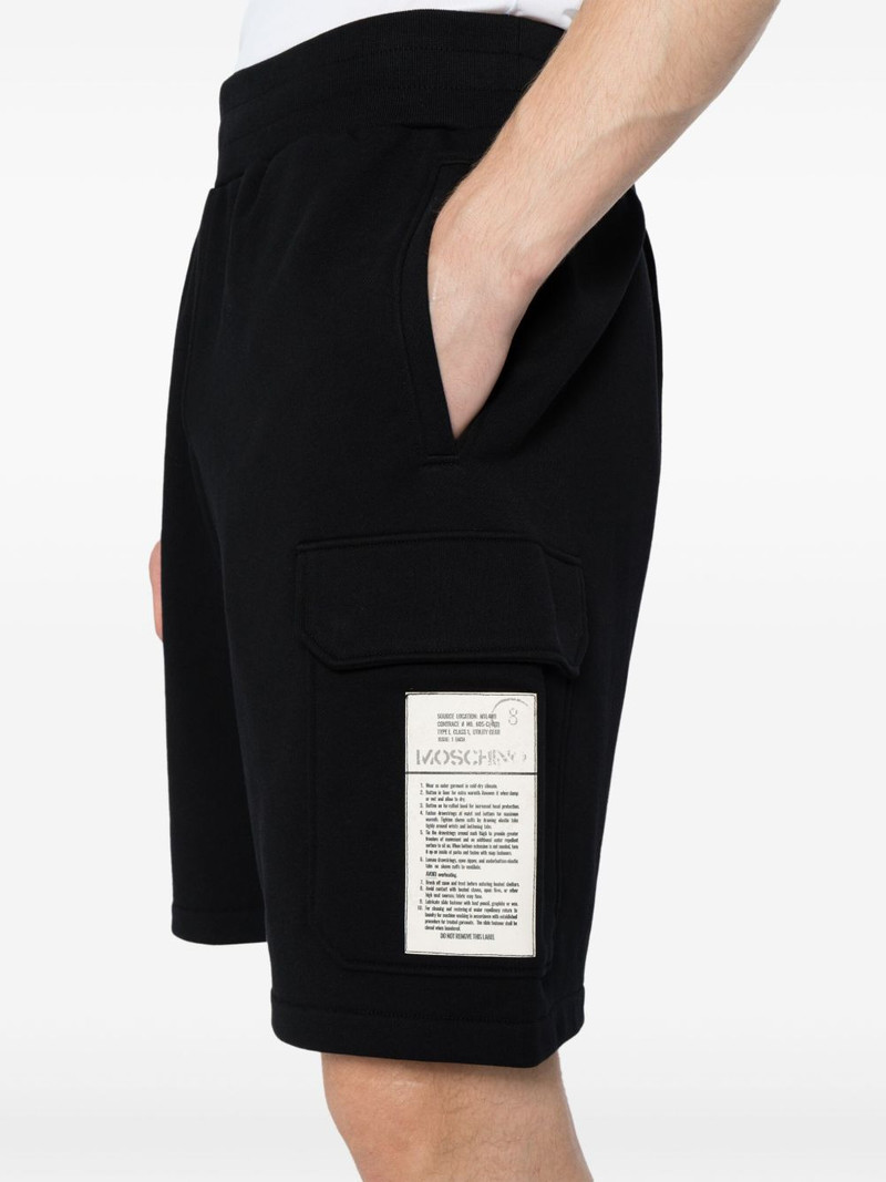 logo-patch organic cotton track shorts 5