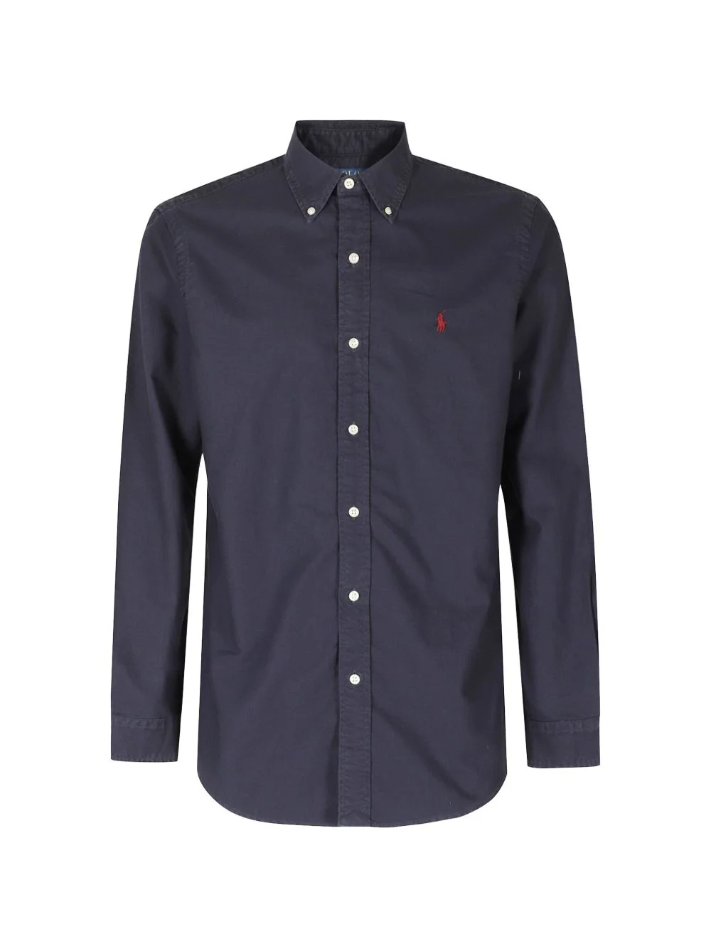 logo-embroidered button-down shirt - 1