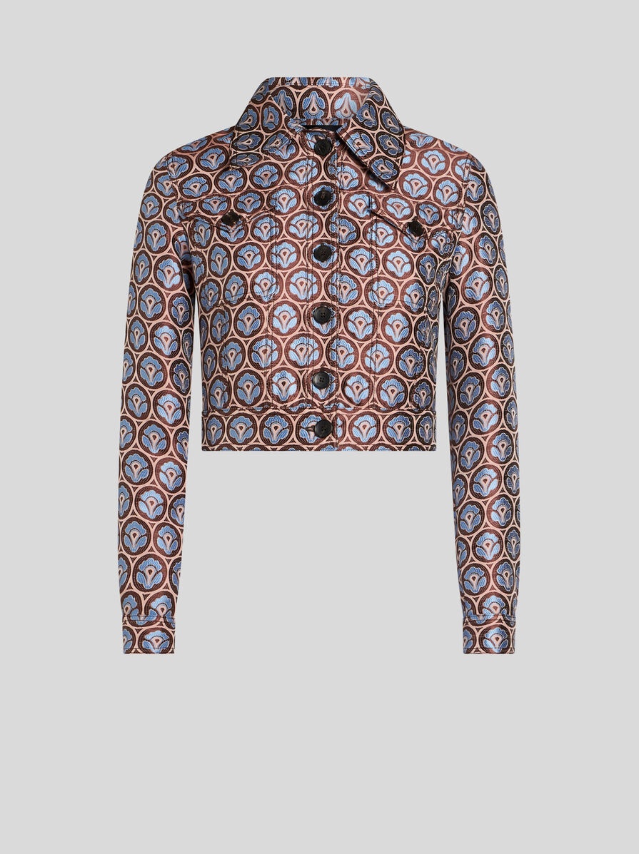 SHINY JACQUARD JACKET - 1
