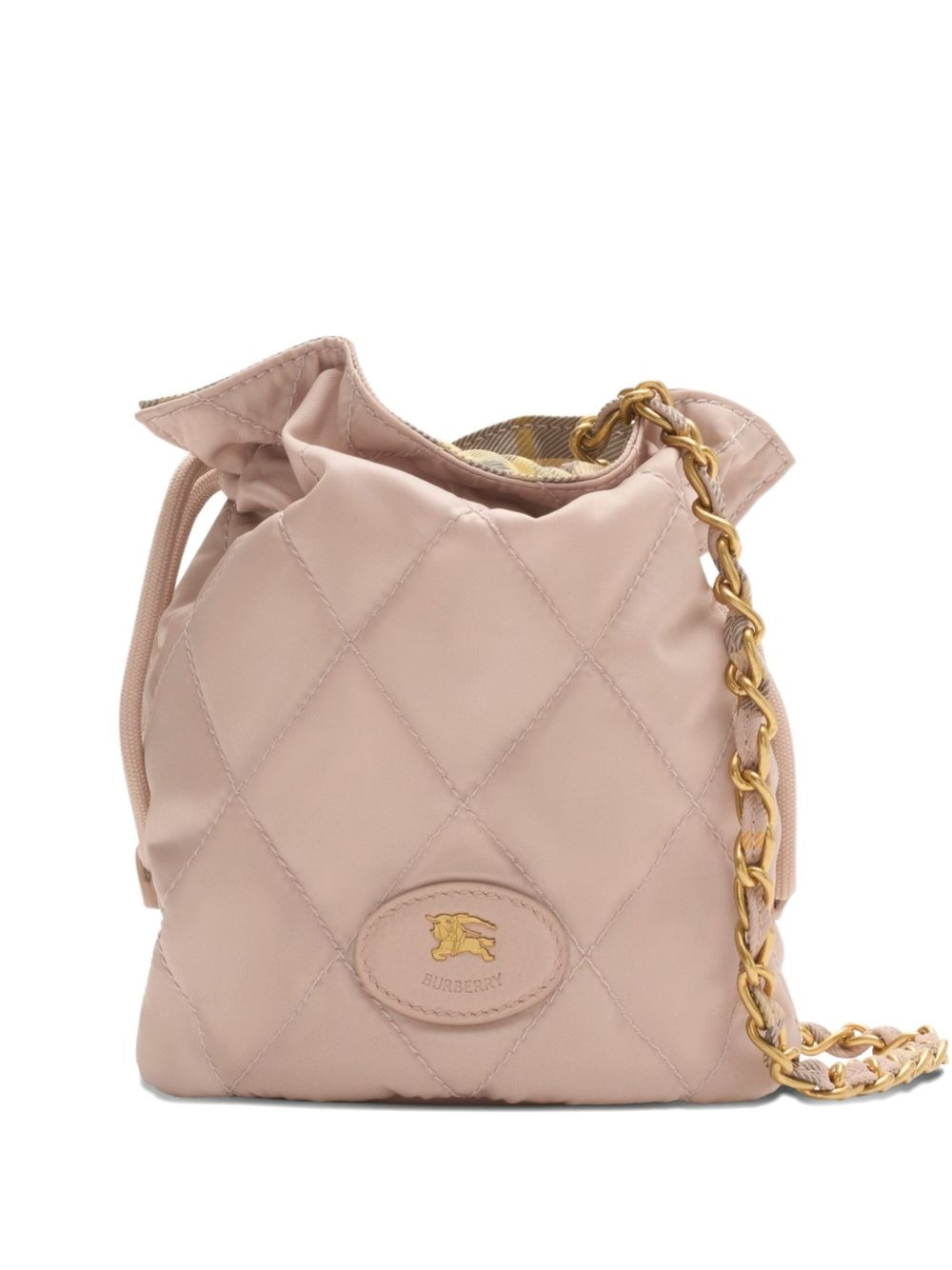quilted chain-strap bucket bag - 1