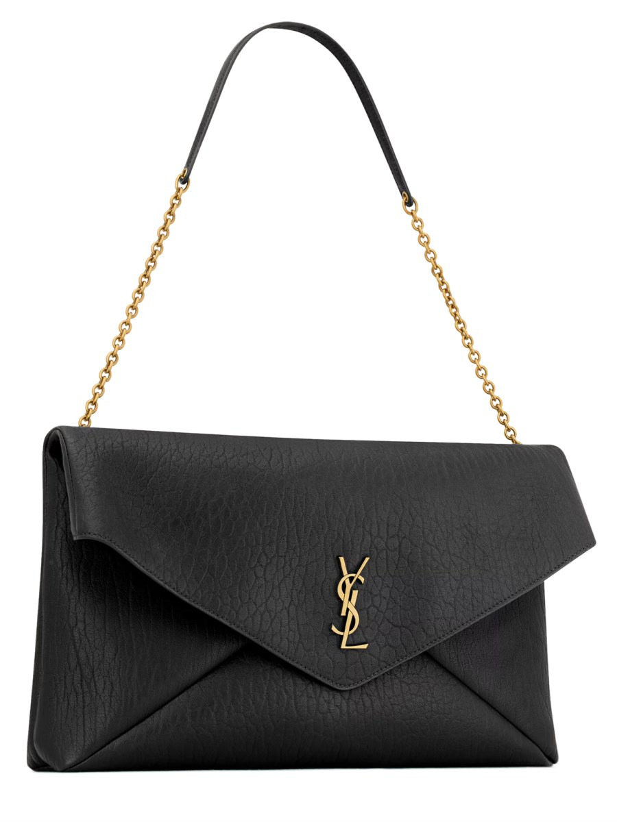 LEATHER 'ENVELOPE CASSANDRE' XXL CLUTCH BAG - 2