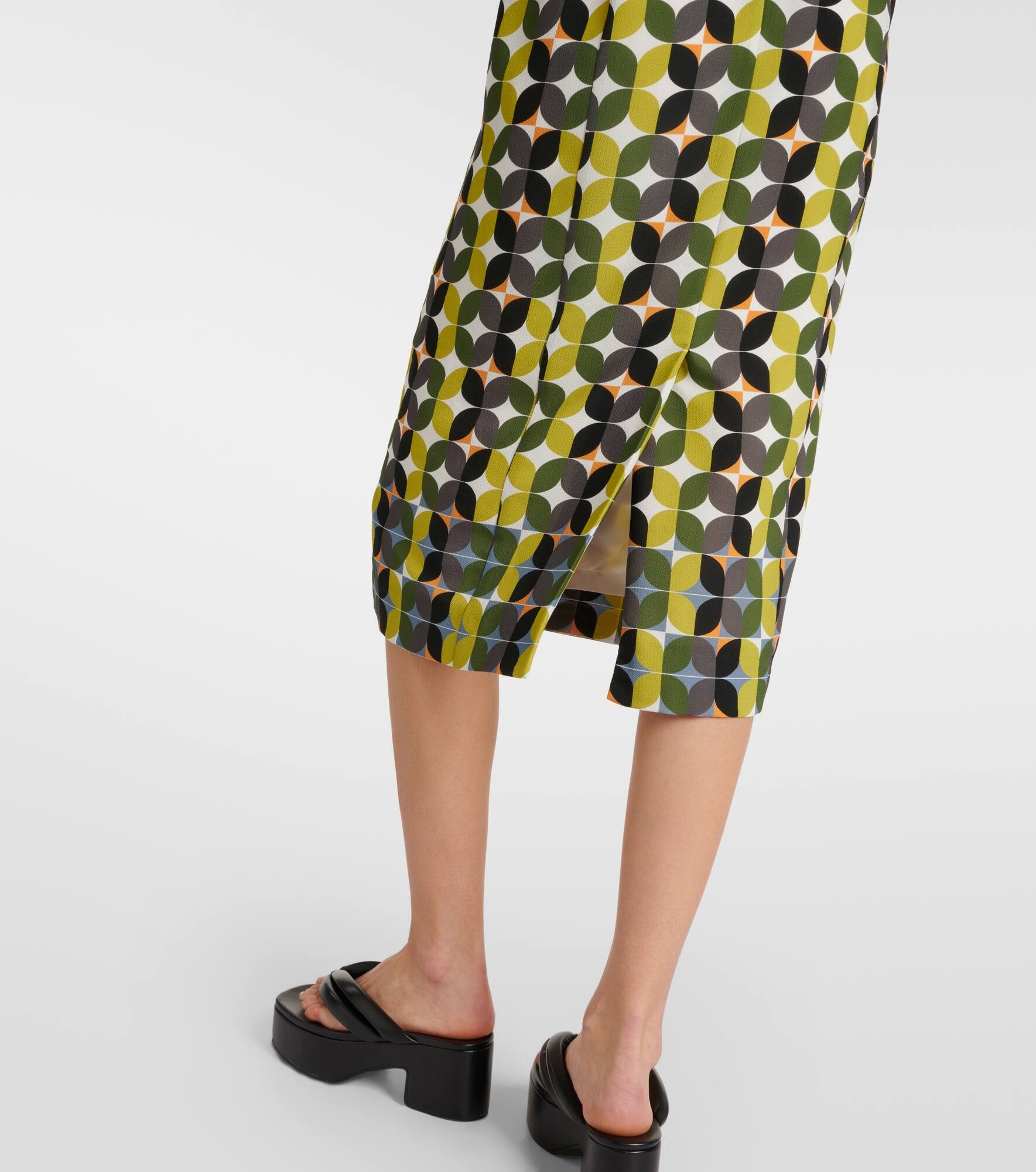 Printed crêpe midi dress - 5