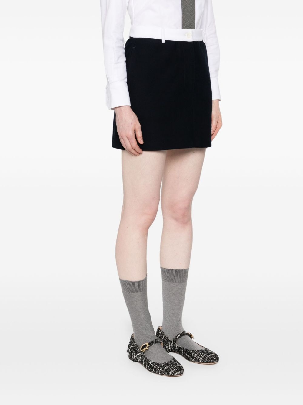 logo-patch mini skirt - 3