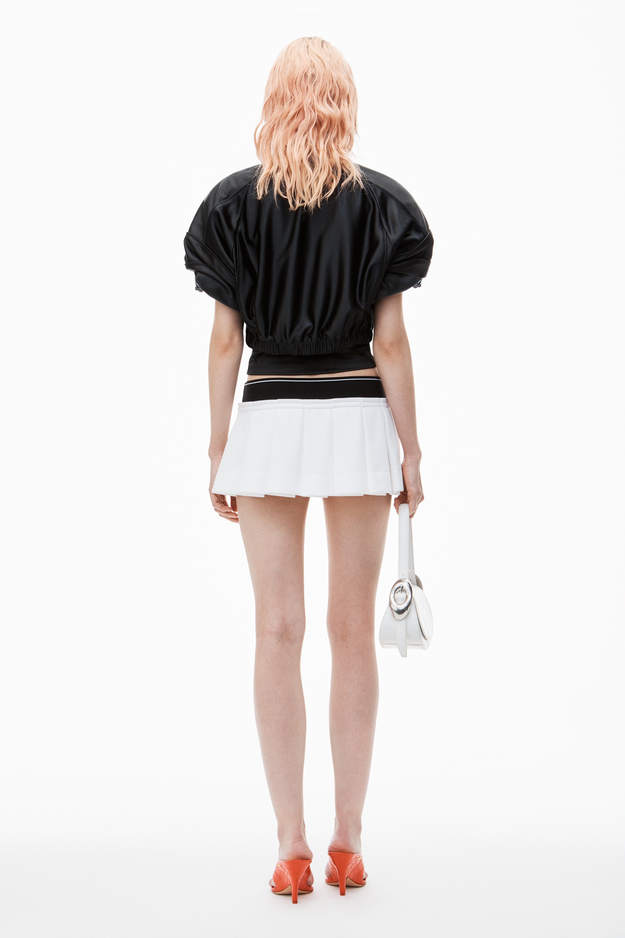 Logo Cheerleader Mini Skirt in pique - 4
