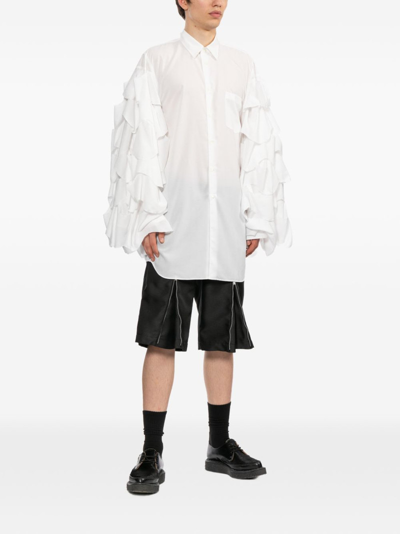 Comme des Garçons Homme Plus ruffled sleeves shirt outlook