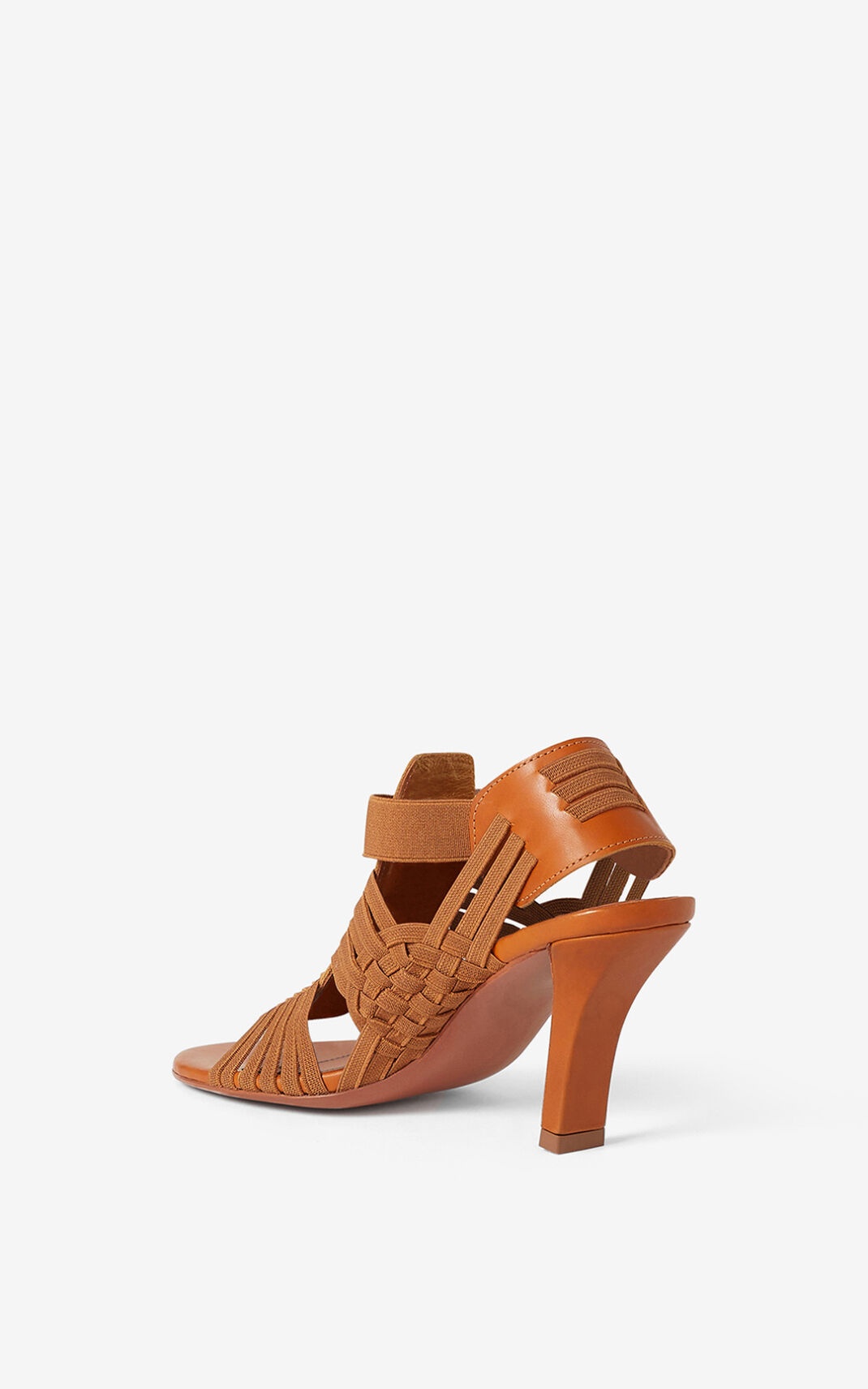 Greek heeled leather sandals - 3