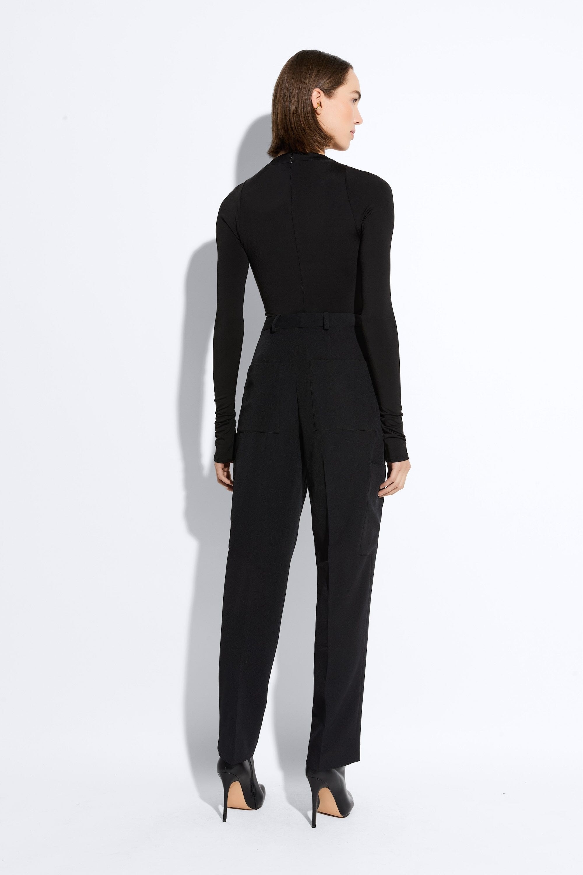 Jersey Cut Out V Neck Bodysuit - 3