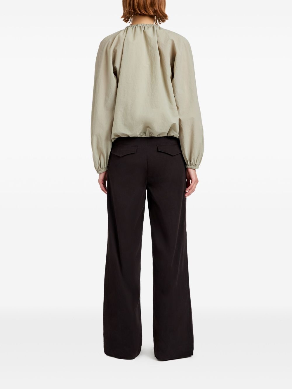gathered-neckline blouse - 4