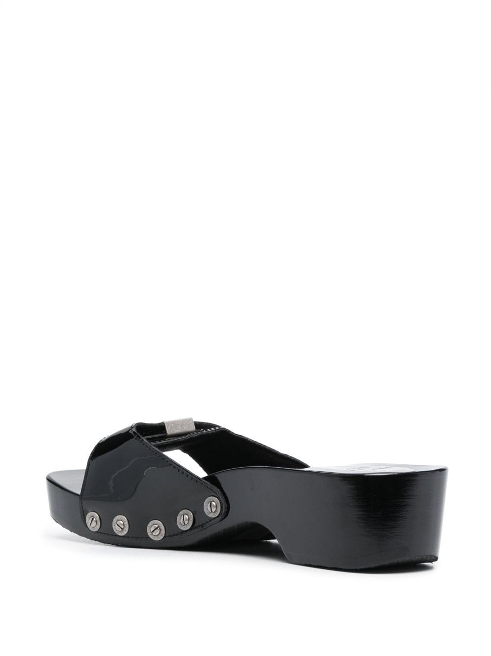 patent-finish leather mules - 3