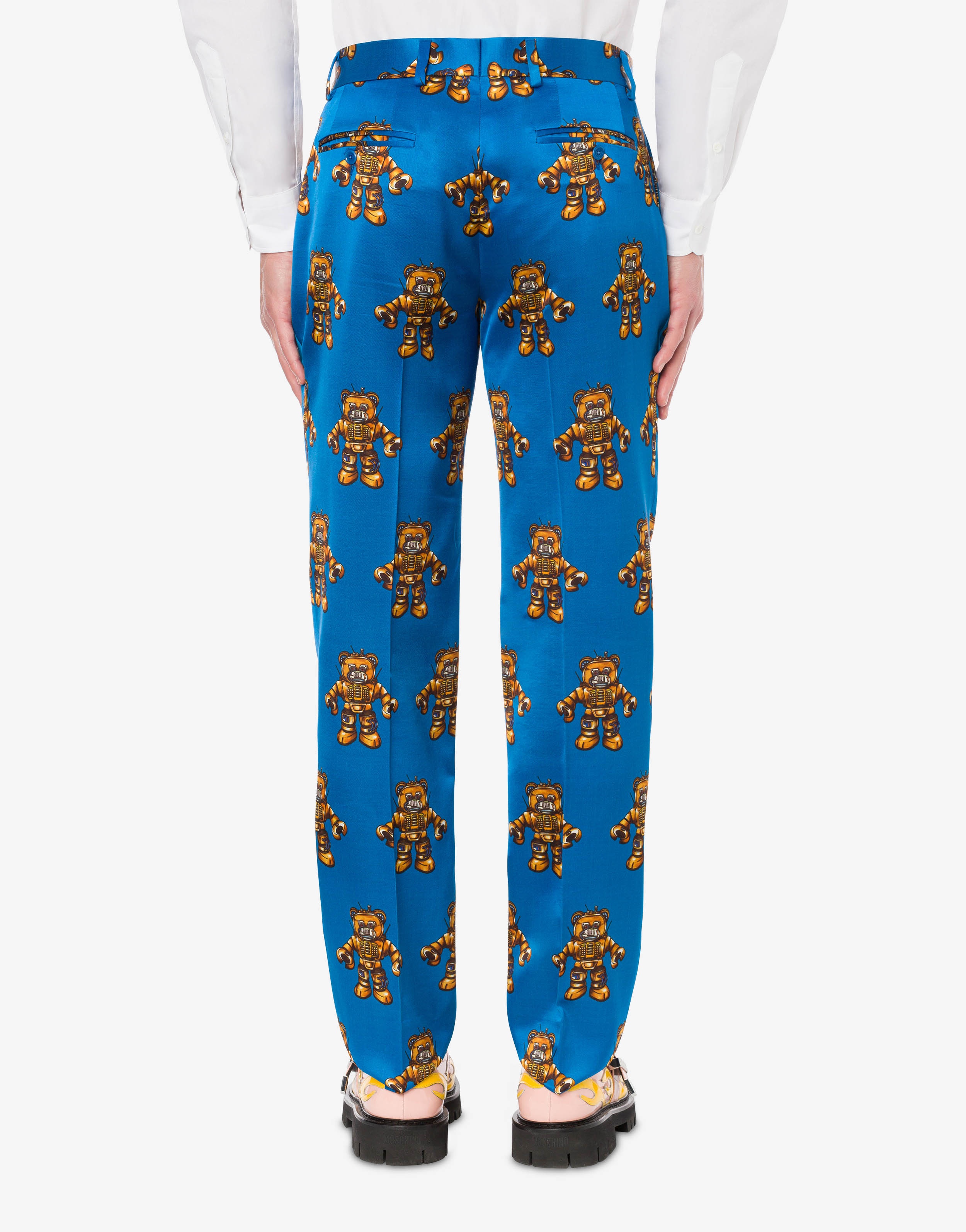 ROBOT BEAR VISCOSE AND WOOL TROUSERS - 3