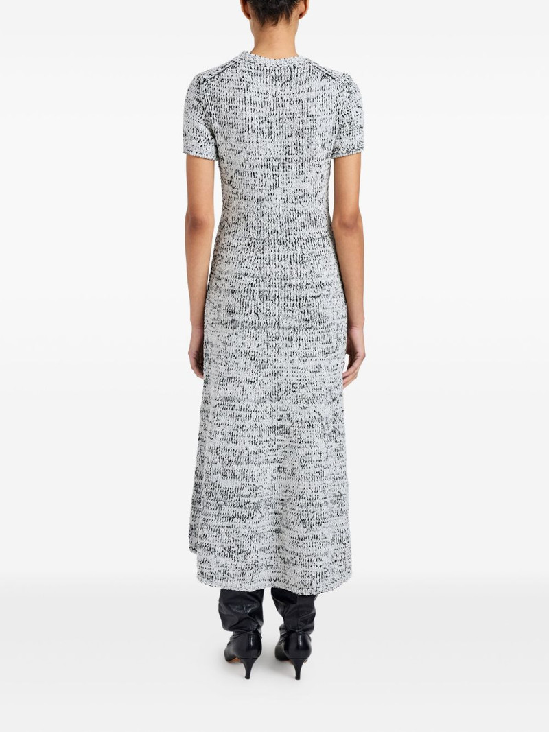 short-sleeve speckled knit midi dress 4